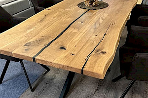 Esstisch Eiche massiv, Massivholz Tisch 3