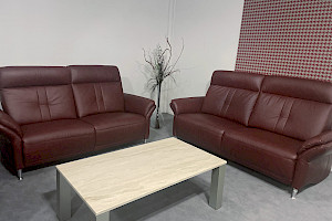 Hochwertige Ledergarnitur