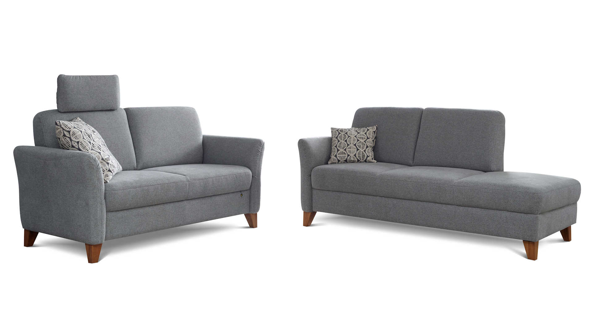 Sofakombination Z22686-1 - Stoff hellgrau