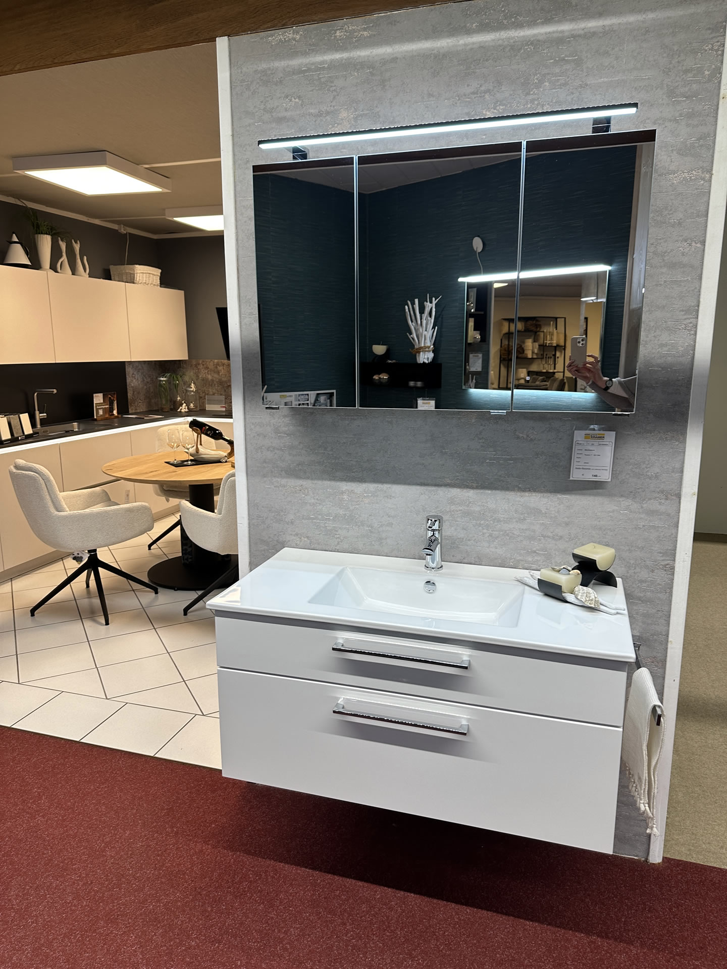 Bad-Einrichtung Forty, Polarweiß Hochglanz